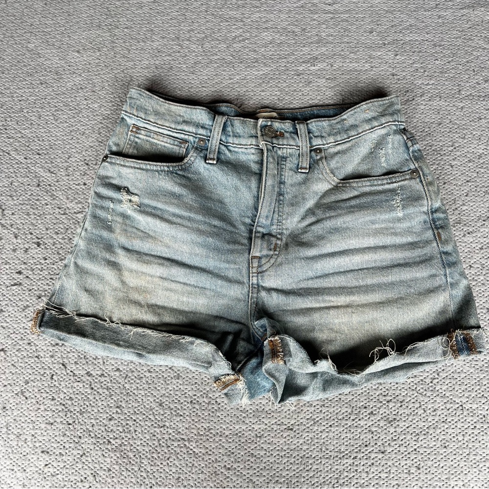 Madewell High Rise Denim Shorts in Light Acid Wash Size 27 GUC
